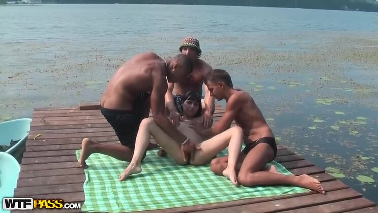 [HardFuckGirls] - Russian Babe Gets Rough Outdoor Gangbang - Aspen Richardsen - Anabell Bella