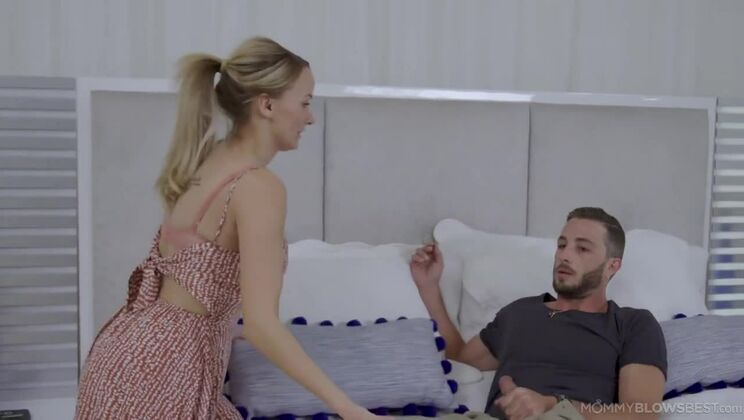 [MommyBlowsBest] - Blonde Step-Mom Pristine Edge Teases with Wet Handjob - Pristine Edge