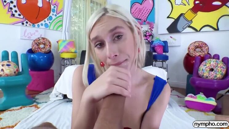 [Nympho] - Cumshot on Kay Lovely's Pretty Blonde Pussy