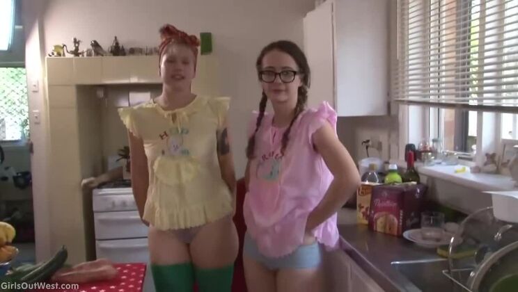 [GirlsOutWest] - Pepper and Rosie - Christmas BTS Sexy Shoot