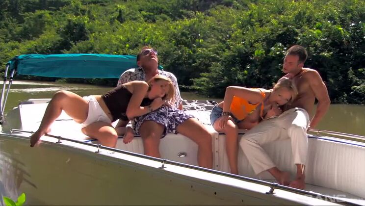 [BANG.com] - Big Cock Blowout: Blonde Brunette Duo on Open Waters - Mike Angelo - Jessica Moore - Morgan Moon