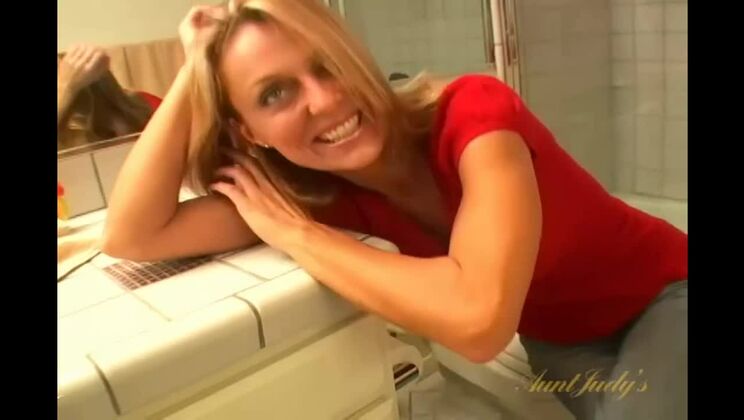 [AuntJudys] - Brenda's Bathroom Self Pleasure