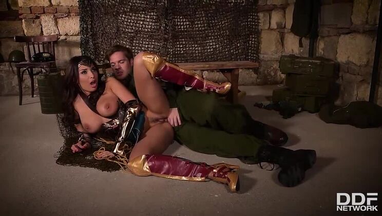 [HandsOnHardcore] - Deepthroat and Anal with Cosplay Wonder Woman - Anissa Kate