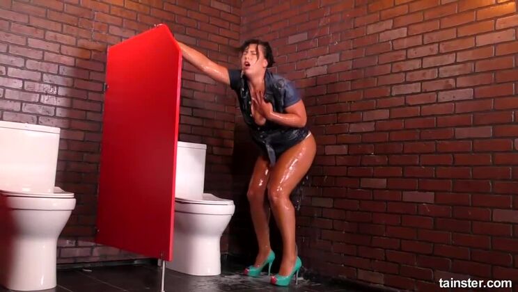 [Tainster] - Gloryhole Brunette Aisha Bahadur Goes Wild with Deepthroat