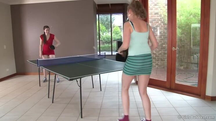 [GirlsOutWest] - Table Tennis Threesome: Nichole and Taliah Go Wild - Amber
