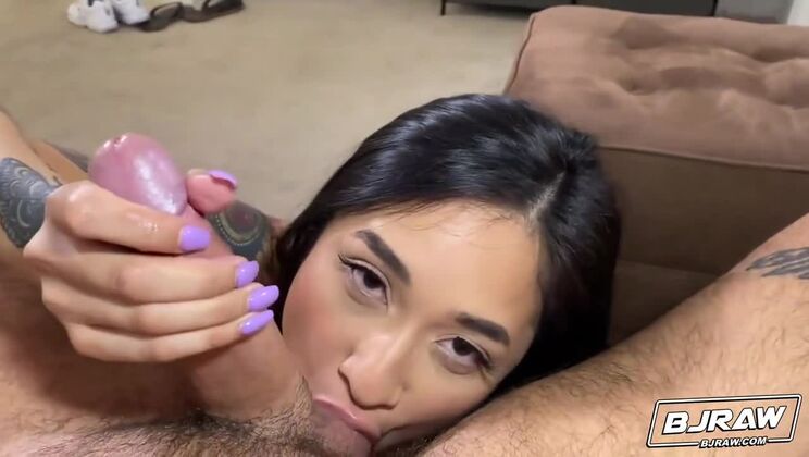 [BJRaw] - Avery Black Shows Off Her Big Tits and Slobbery Skills - Avery Black