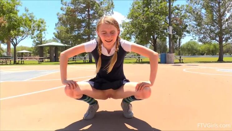 [FTVGirls] - Sharlotte’s Pigtail Adventure – Outdoor Solo Fun - Sharlotte