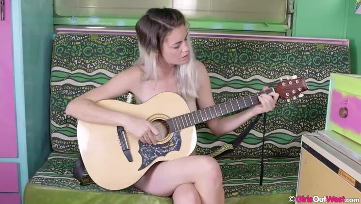 [GirlsOutWest] - Amateur Tasmyn shows off her hairy blonde body