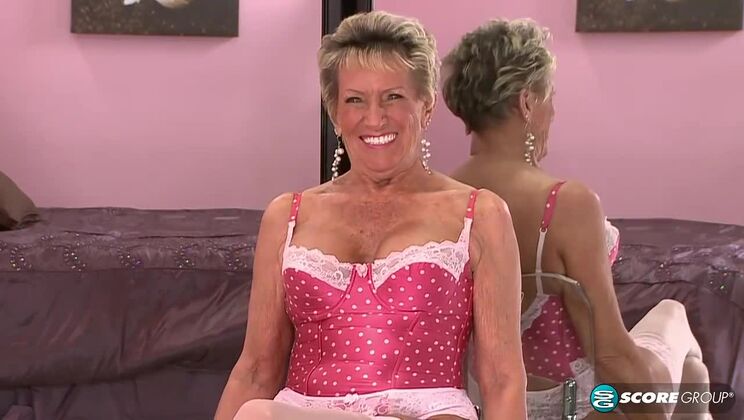 [60PlusMILFs] - Sandra Ann's Stockinged Legs Spread for a Big Black Cock! - Sandra Ann