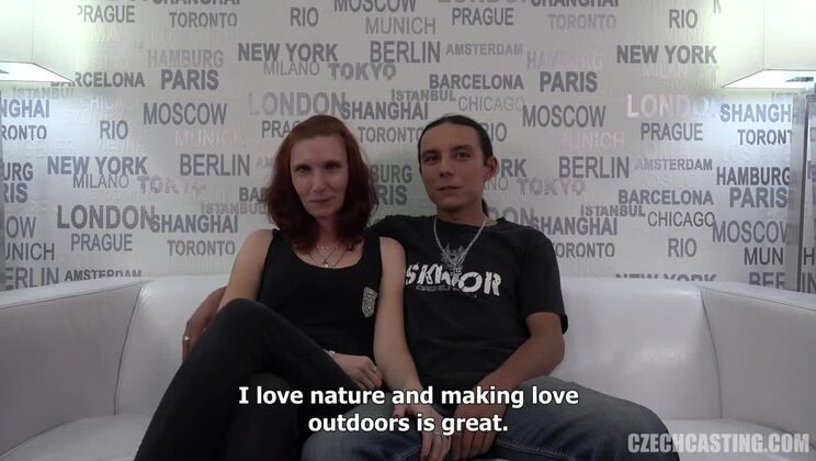 [CzechCasting] - European Redhead in Czech Threesome Casting