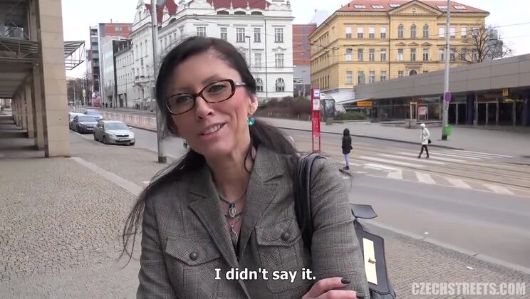 [CzechAV] - Czech Sex on Streets with POV Brunette MILF