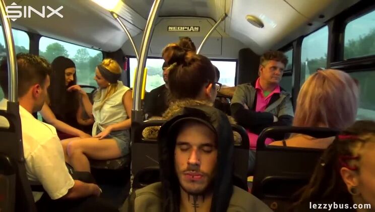[Tainster] - Fingering Fun with Tattooed Lesbians on a Bus - Teressa Bizarre - Philippe Soine