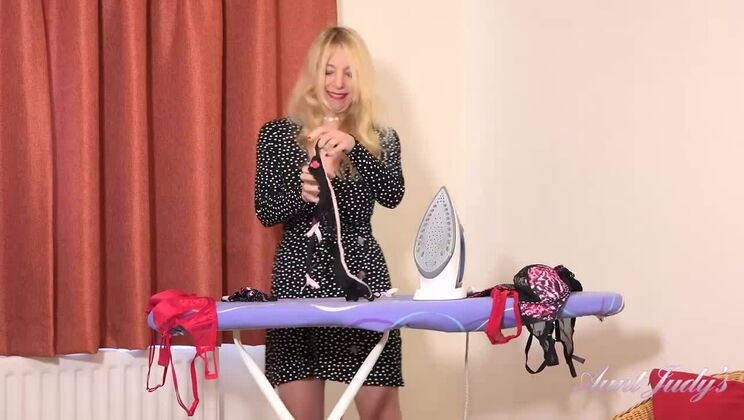 [AuntJudys] - Lucinda's High Heels and Lingerie Solo Play