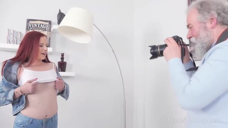 [OldGoesYoung] - Brunette Model Seduces Older Photographer Tiffani Love - Tiffani Love