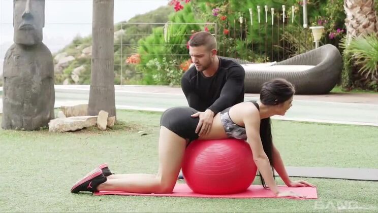 [BANG.com] - Exercise Ball Becomes a Scene for Lavana Lou's Anal and DP Adventure