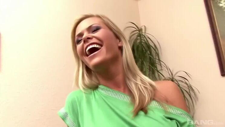 [BANG.com] - Hairy Blonde Masturbation with White Vibrator