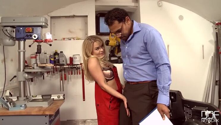 [OnlyBlowjob] - Deepthroat Delight with Blonde Barra Brass - Barra Brass