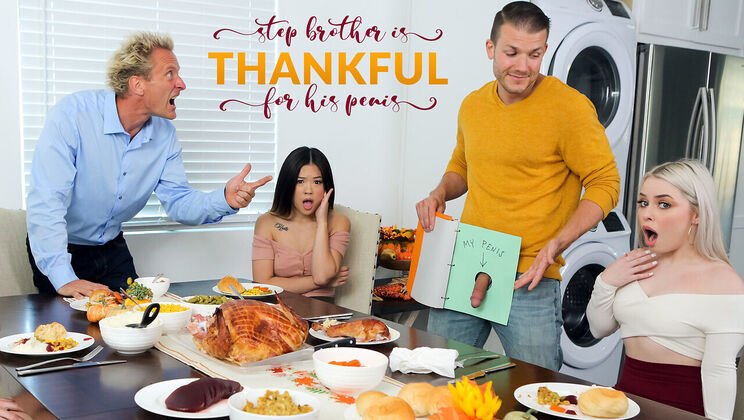 [MyFamilyPies] - Teen Stepbrother Gives Thanks for His Member