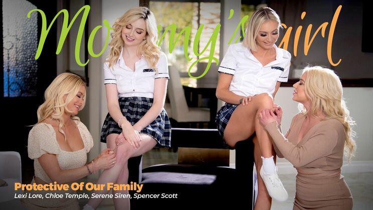 [Mommy'sGirl] - Stepfamily Orgy: Big Tits MILF & Young Blonde Stepsisters