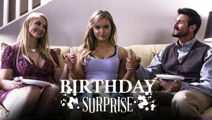 [PureTaboo] - Surprise Birthday Threesome - Sarah Vandella - River Fox - Tommy Gunn