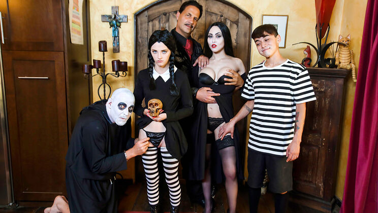 [MYLF] - MILF Addams Family Orgy Session - Eric John - Dick Chibbles - Audrey Noir - Kate Bloom