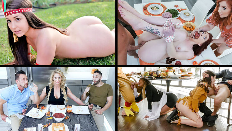 [TeamSkeetSelects] - Rosalyn Sphinx & Aria Carson Thanksgiving Sluts Mix - Brooklyn Chase - Lauren Phillips - Rosalyn Sphinx - Aria Carson