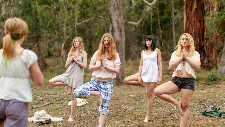 [SouthernSins] - Hairy Outdoor Yoga with Blondes and Brunettes