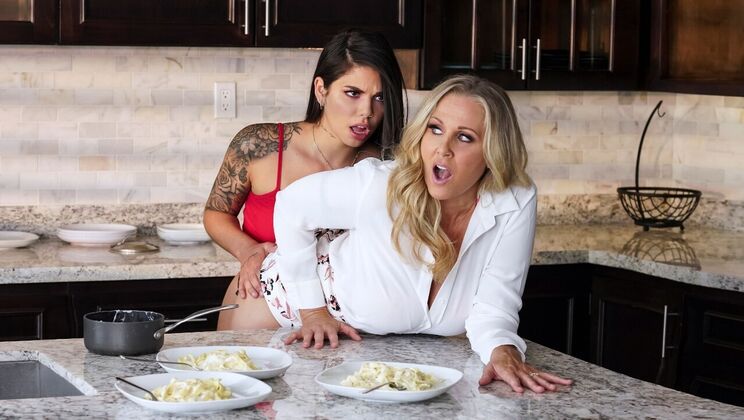 [Brazzers] - Gina Valentina & Julia Ann Lesbian Passion - Big Tits, Dildo Fun & Pussy Licking
