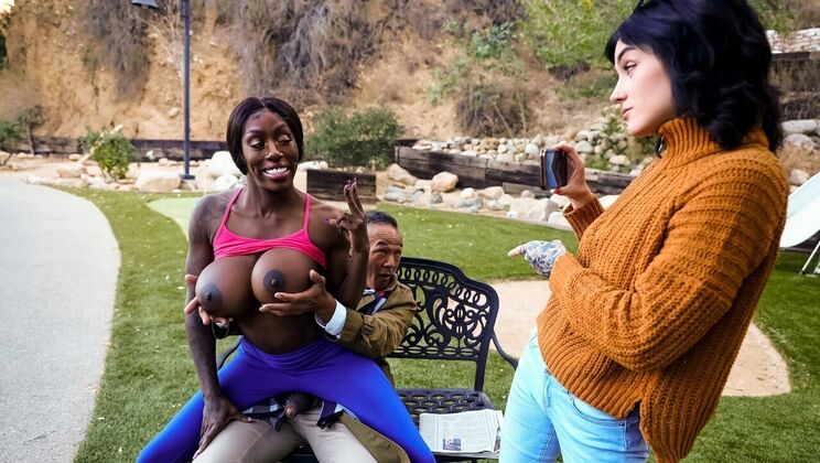 [Brazzers] - Outdoor Thirsty Nymph Gets Creampied by Old Exhibitionist
