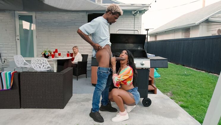 [SneakySex] - Damion Dayski's Cumshot on Blonde's Ass