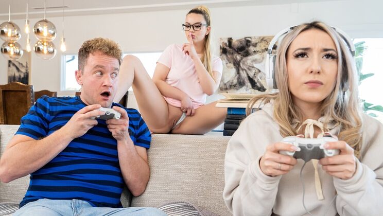 [HotGirlsGame] - Teen with Glasses Gets Deepthroat and Facial
