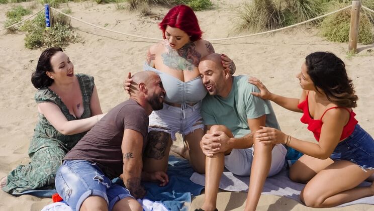 [MonsterCurves] - Spanking and Titty Fuck for Redhead - Potro De Bilbao - Sabien DeMonia - Emilio The Machine