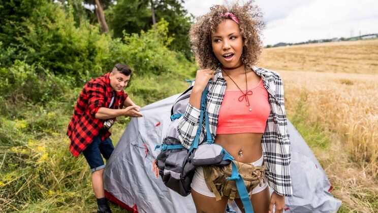 [FakeHostel] - Interracial Camping Sex - Doggystyle Creampie Action - Don Diego - Romy Indy