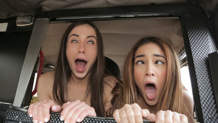 [FakeTaxi] - Natural Tits Spanish Babes Take Turns on Cabbie - Ginebra Bellucci - Anastasia Brokelyn