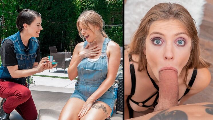 [LookAtHerNow] - Natural Titted Blonde Gets Fucked Doggystyle