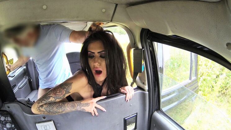 [FakeTaxi] - Anal Sex with Brunette Ends in Creampie