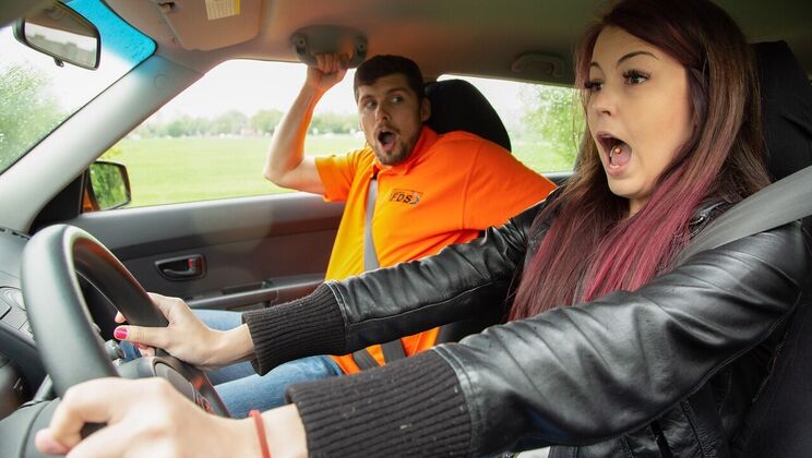 [FakeDrivingSchool] - Small Tits, Big Cock: Kristof Cale and Cindy Shine's Outdoor Fun