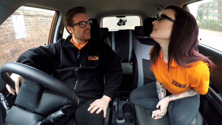 [FakeDrivingSchool] - Creampie Surprise for Petite American Teen