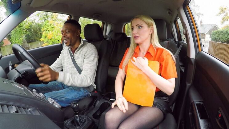 [FakeDrivingSchool] - Handjob and Spanking in a Car