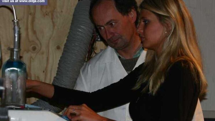 [Oldje] - Professor's Tattooed Blonde Student Takes Control - Anndy - Sharah