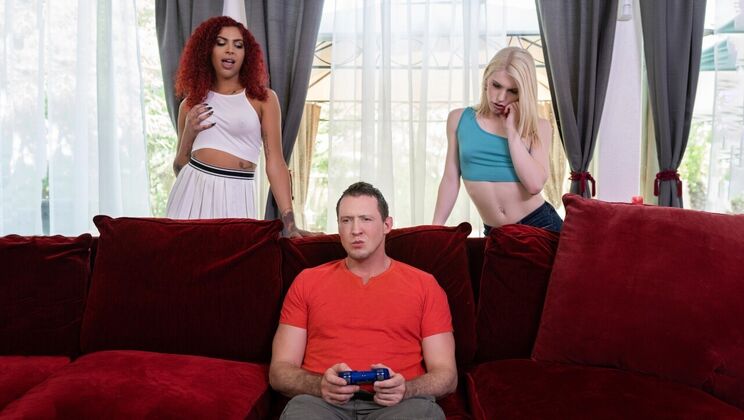[TransAngels] - Gamer's Wild Ride with Busty Blonde - Pierce Paris - Rubi Maxim - Izzy Wilde
