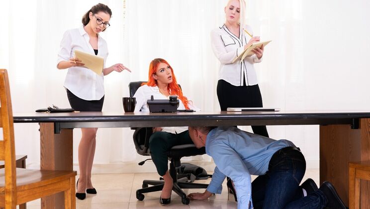 [TransAngels] - Office Sex: Aspen and Kirk Get Busy