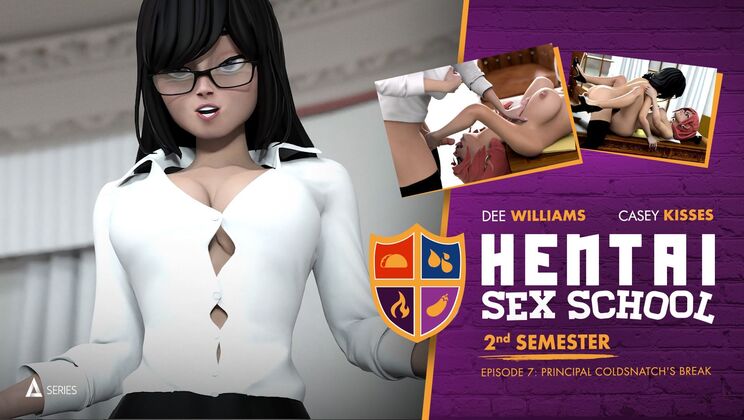 [HentaiSexSchool] - Creampie Blowjob from Shemale Principal Coldsnatch - Dee Williams - Casey Kisses