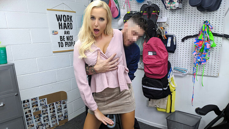 [ShopLyfterMYLF] -  Backroom Sex with a Blonde MILF