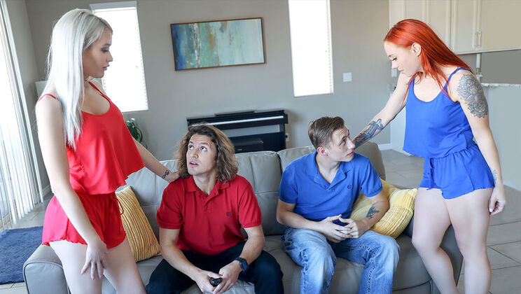 [MomSwap] - No Condom, No Problem: Casual Wear Foursome - Jay Romero - Katie Monroe - Cole Church - Nova Sky