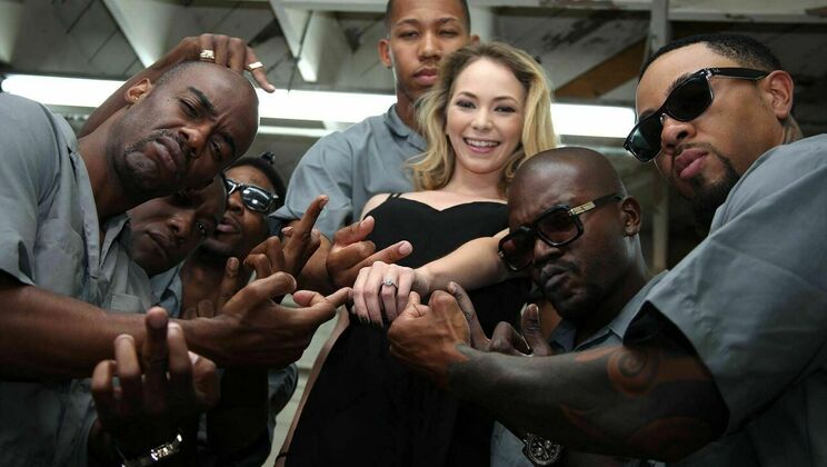 [BlacksonBlondes] - Gangbang with Angel Smalls and Multiple Partners