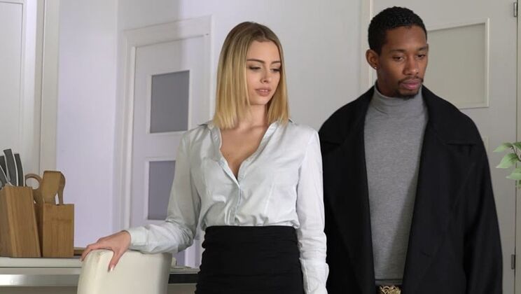 [PornWorld] - Interracial Sex with Blonde Agent Lya