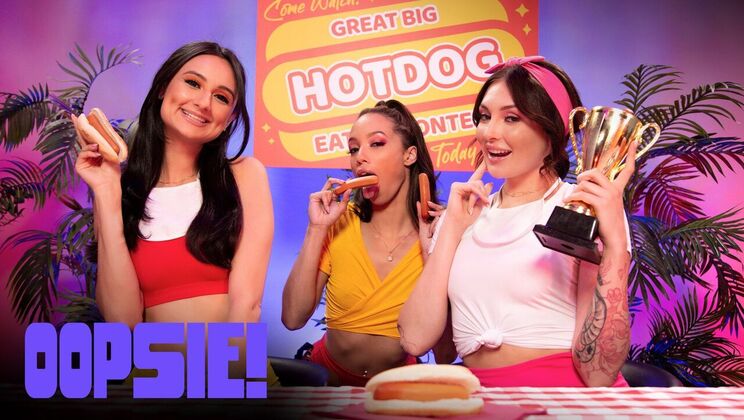 [Oopsie!] - Natural Tits and Lesbian Fun: Eliza, Alexis, and Charlotte - Eliza Ibarra - Alexis Tae - Charlotte Sins