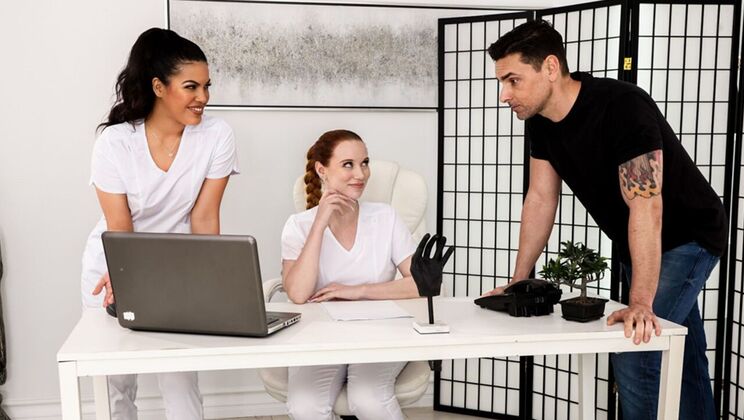 [FantasyMassage] - Shower Madness: Brunette Fingering Fiesta - Ryan Driller - Maya Farrell - Madison Morgan
