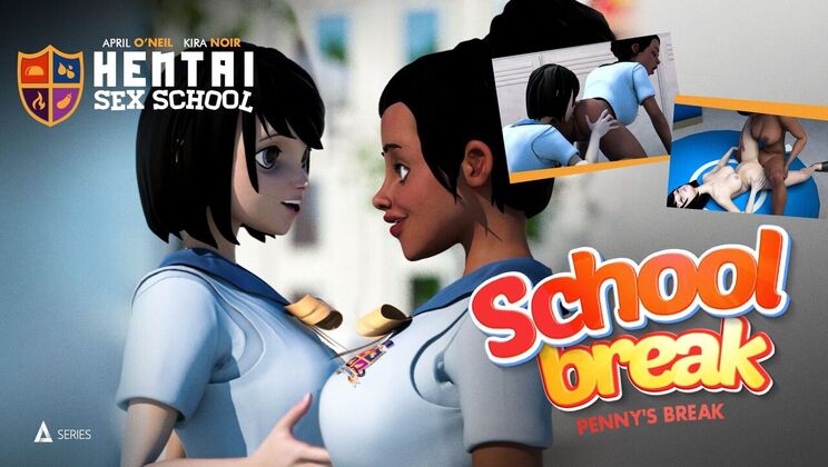 [AdultTimeAnimation] - Schoolgirl Sex: Penny's Interracial 69 Session - Kira Noir - April Oneil